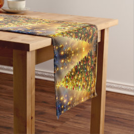 Caminho De Mesa Médio Toalha de Mesa de Árvore de Natal Decorada