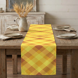 Caminho De Mesa Médio Toalha de Mesa Xadrez Amarelo Ovo de Páscoa Média