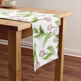 Caminho De Mesa Médio Tulipa Rosa Moderna