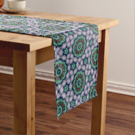 Caminho De Mesa Médio Violet Jewel Tile Pattern