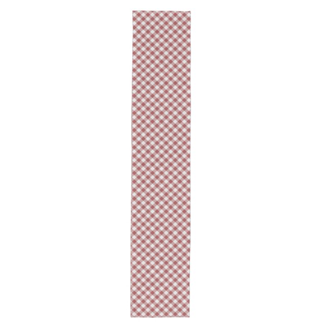 Caminho De Mesa Médio Xadrez Vermelho Diagonal (Frente)