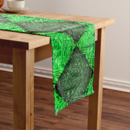 Caminho De Mesa Médio Xingverde falsa grama ou folhas de coqueiro.