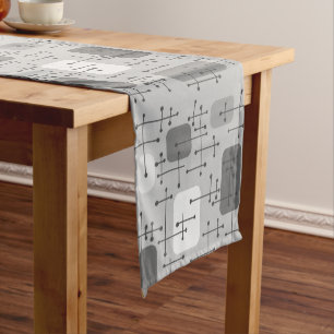 Caminho De Mesa Pequeno 1950s Eames Era Art Crosshairs Gray