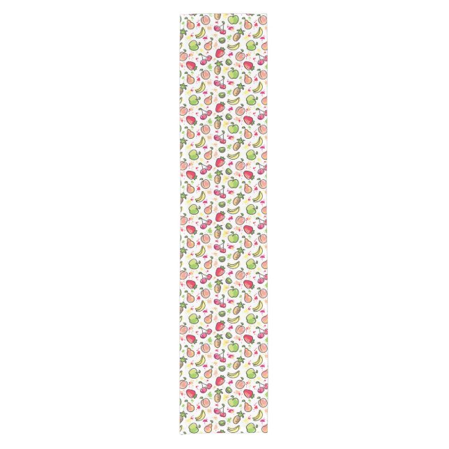 Caminho De Mesa Pequeno a mão tirada frutifica teste padrão (Frente)