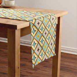 Caminho De Mesa Pequeno Abstract geometric pattern with diamond shapes
