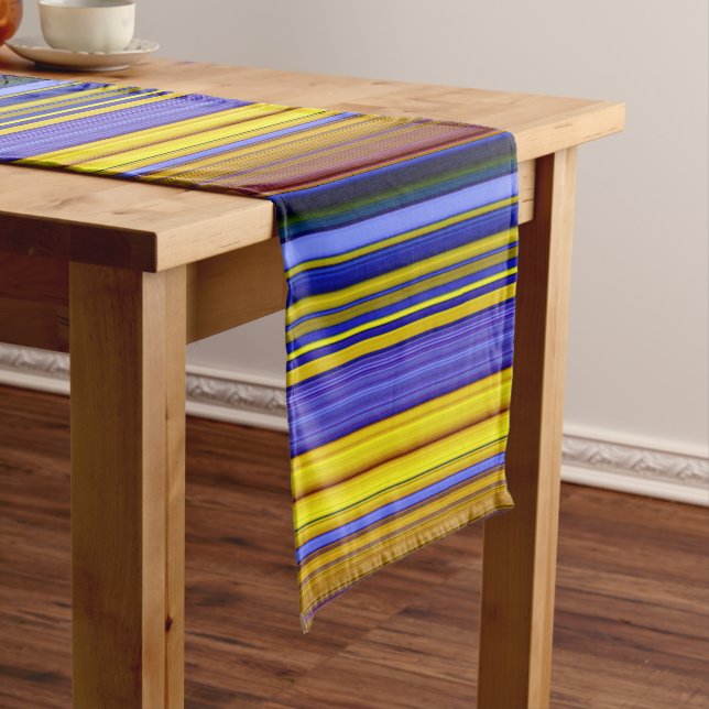 Caminho De Mesa Pequeno Abstract Stripes Design 1 (No Local)
