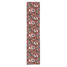 Abstrato Branco Vermelho Branco Haida Face Arte Na