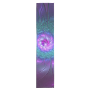 Caminho De Mesa Pequeno Abstrato Floral Beauty Fractal Colorida Flor