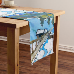 Caminho De Mesa Pequeno Abstrato Formas, Estilo Matisse, adicionar texto,