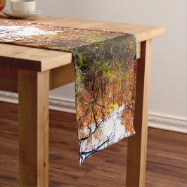 Caminho De Mesa Pequeno Abstrato moderno de outono Folhas/Árvores Mesa