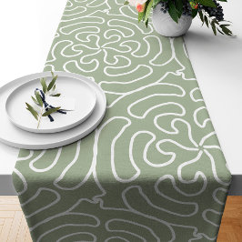 Caminho De Mesa Pequeno Abstrato verde-gafanhoto