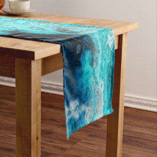 Caminho De Mesa Pequeno Ágata azul 1