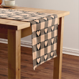 Caminho De Mesa Pequeno Alegre Runner de Mesa de Búfalo Preto Apricot Peac