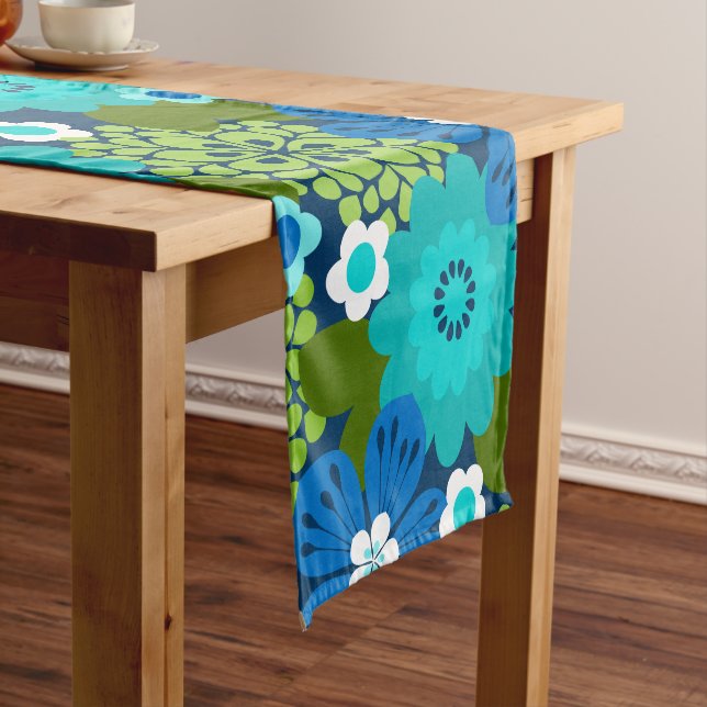 Caminho De Mesa Pequeno Allana Garden Hawaiian Graphical Floral - Cool (No Local)