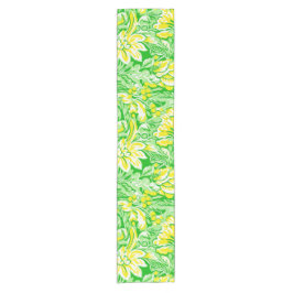 Caminho De Mesa Pequeno Amarelo Floral Verde / Padrão Floral Clássico Prim