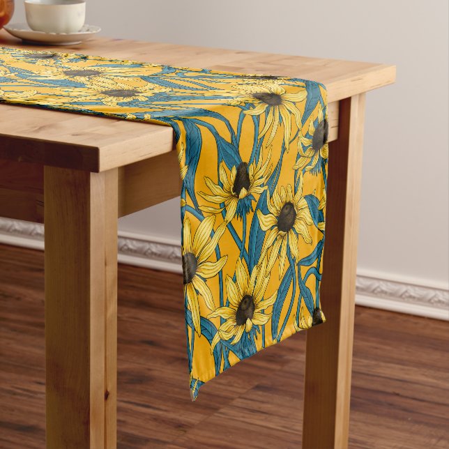 Caminho De Mesa Pequeno Amarelo Rudbekia em amarelo (No Local)