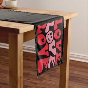 Caminho De Mesa Pequeno Ame o Dia dos Namorados Groovy Feriado Divertido