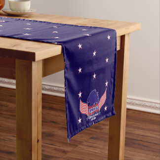 Caminho De Mesa Pequeno América 250º- Espírito de Liberdade- Em Azul