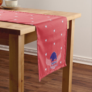 Caminho De Mesa Pequeno América 250º- Espírito de Liberdade- Em Vermelho