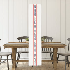 Caminho De Mesa Pequeno Appétite Azul Francês e Vermelho Strike