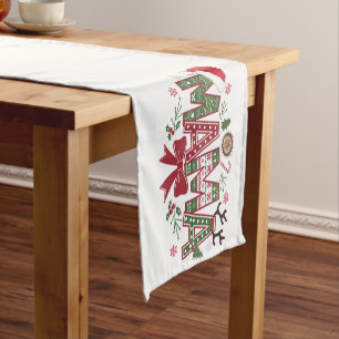 Caminho De Mesa Pequeno Arco de Natal Mama Coquette Mama Claus Tree Cake