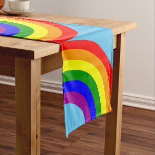 Caminho De Mesa Pequeno Arco-íris de harmonização do casal do gay de LG