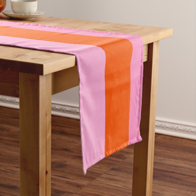 Caminho De Mesa Pequeno Arco-Íris Rosa e Laranja Boho (No Local)