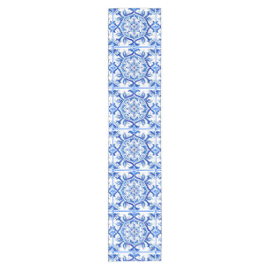 Caminho De Mesa Pequeno Arte barroca italiana mosaica azul