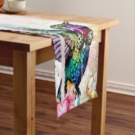 Caminho De Mesa Pequeno Arte de Pássaro com Pinceladas