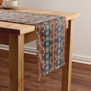 Caminho De Mesa Pequeno Arte Mesquita Vermelha Única Azul Azul Laranja Az