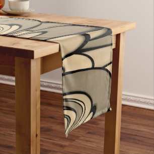 Caminho De Mesa Pequeno Arte Moderna Derreter Matizes Castanhos