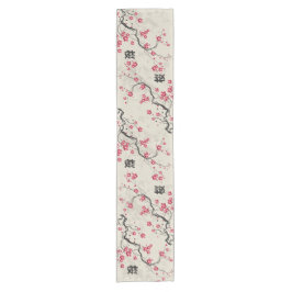 Caminho De Mesa Pequeno Arte oriental da flor de cerejeira de Sakura do