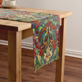 Caminho De Mesa Pequeno Arte Retro Art Nouveau Pavões & Aves por Walter Cr