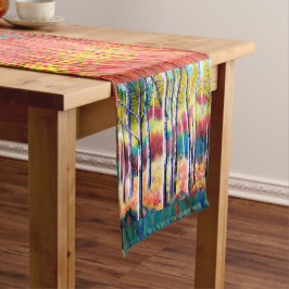 Caminho De Mesa Pequeno Aspen Abstrato Tablerunner