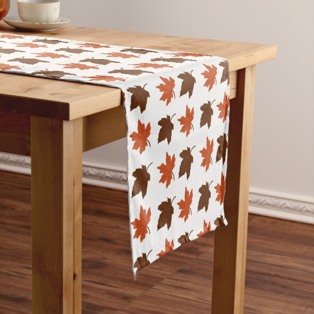 Caminho De Mesa Pequeno Autumn Maple Leaves Pattern (No Local)