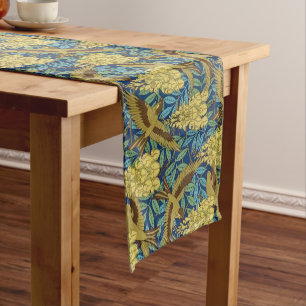 Caminho De Mesa Pequeno Aves e Flores Vantage art deco, art Nouveau