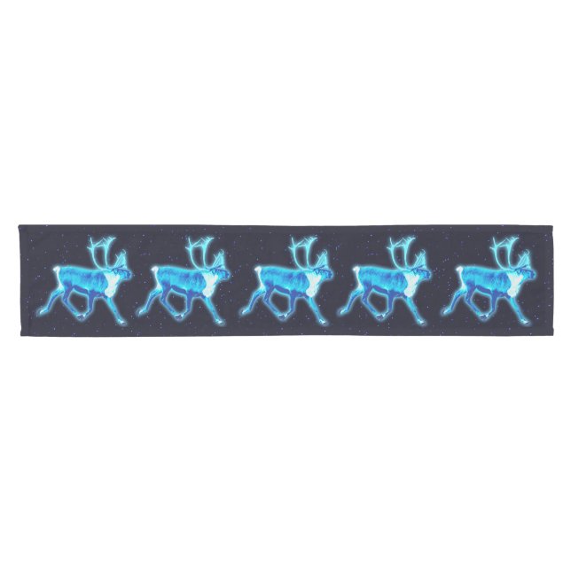 Caminho De Mesa Pequeno Azul-Cariou (Névoa) (Horizontal)