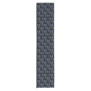 Caminho De Mesa Pequeno Azul Negro de Hexágonos de Idade Atômica