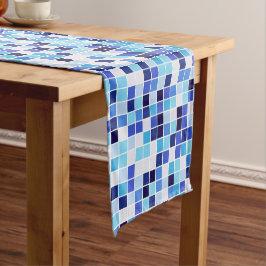 Caminho De Mesa Pequeno Azulejos para Piscina, Azulejos Mosaico Azuis, Pad