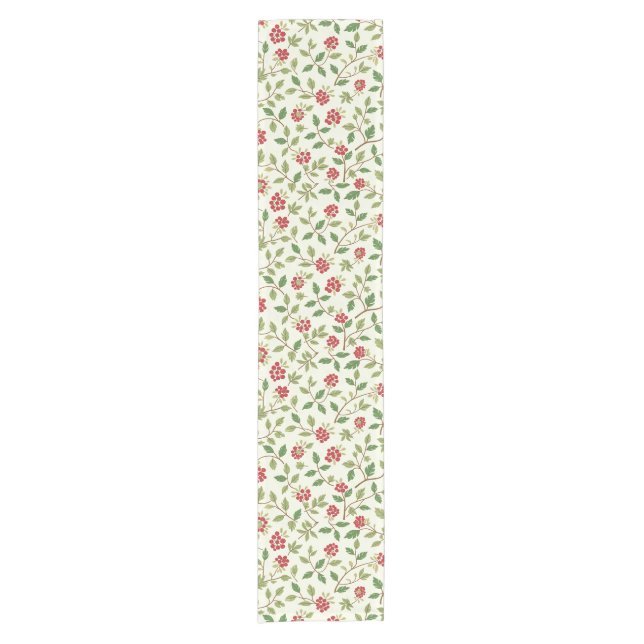 Caminho De Mesa Pequeno bagas e folhas frescas (Frente)