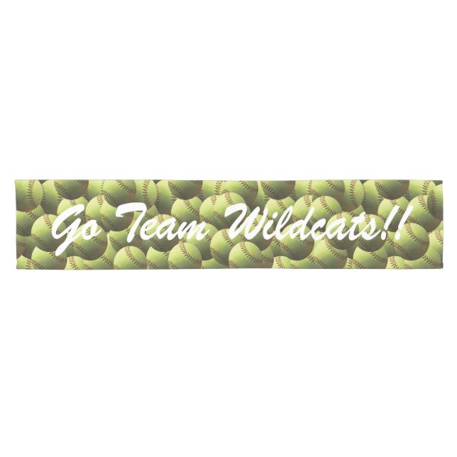 Caminho De Mesa Pequeno Bandeira amarela do softball (Horizontal)