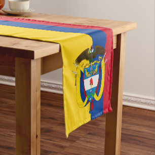 Caminho De Mesa Pequeno Bandeira colombiana e decor de casa na Colômbia /