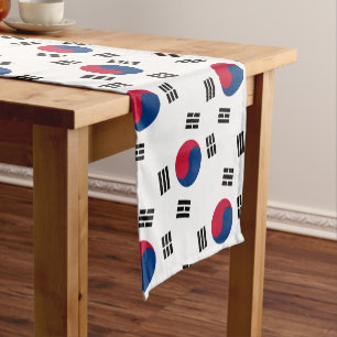 Caminho De Mesa Pequeno Bandeira coreana, decoração de fãs de esportes / C
