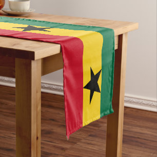 Caminho De Mesa Pequeno Bandeira do Gana e decoração de fãs de esportes /