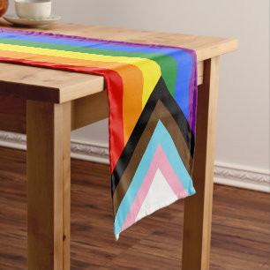 Caminho De Mesa Pequeno Bandeira do Orgulho Progressivo SlipperyJoe's seis