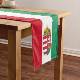 Caminho De Mesa Pequeno Bandeira húngara e decoração de fãs de esportes / 