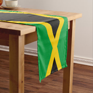 Caminho De Mesa Pequeno Bandeira jamaicana e fã de esportes decor / Jamaic