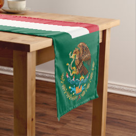 Caminho De Mesa Pequeno Bandeira mexicana e viagem do México, fãs de féria