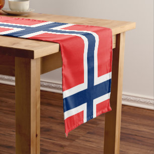 Caminho De Mesa Pequeno Bandeira norueguesa e viagem da Noruega, fãs de fé