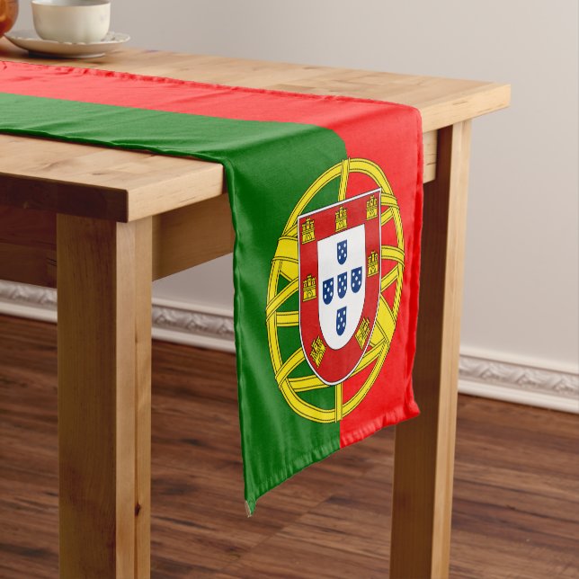 Caminho De Mesa Pequeno Bandeira portuguesa e Cozinha/Mesa (No Local)